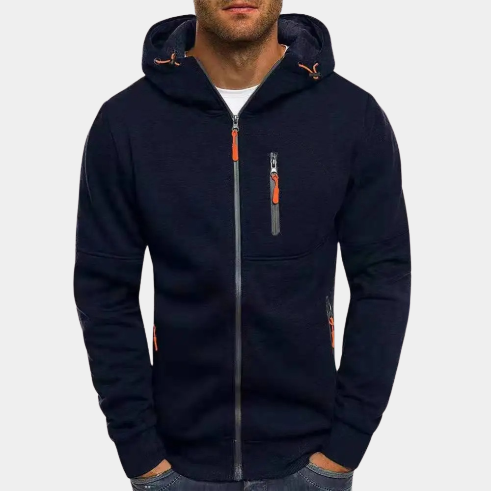 Draven Zip Hoodie – Men’s Sporty Full-Zip Sweatshirt