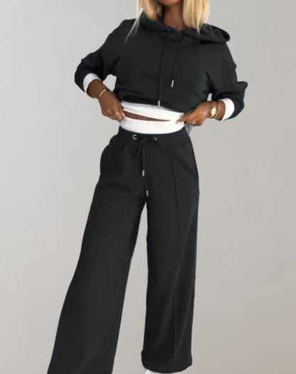 Sorelle Lounge Set – Women’s 2-Piece Hoodie & Wide-Leg Pants