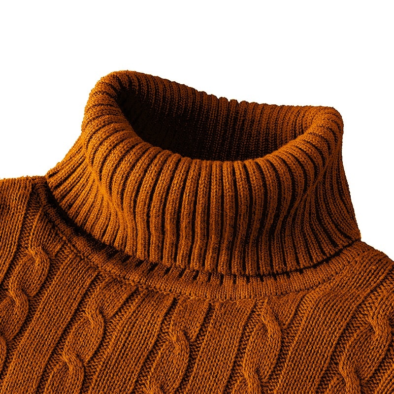 Arven Turtleneck Sweater – Men’s Classic Ribbed Knit