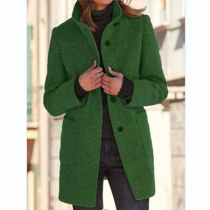 Elara Wool Coat – Women’s Elegant Long Jacket