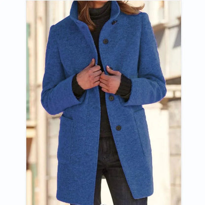 Elara Wool Coat – Women’s Elegant Long Jacket