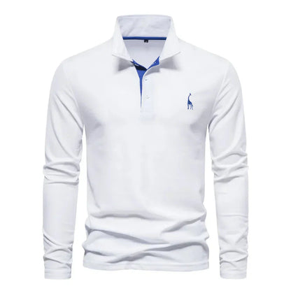 Lior Long Sleeve Polo – Men’s Classic Cotton Elegance
